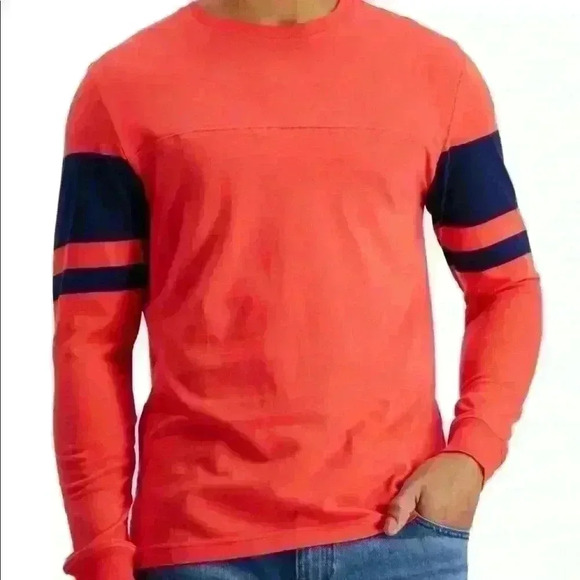 Club Room Men’s Football T-Shirt Created For Macy’s Island Sunset Size L - Picture 1 of 8